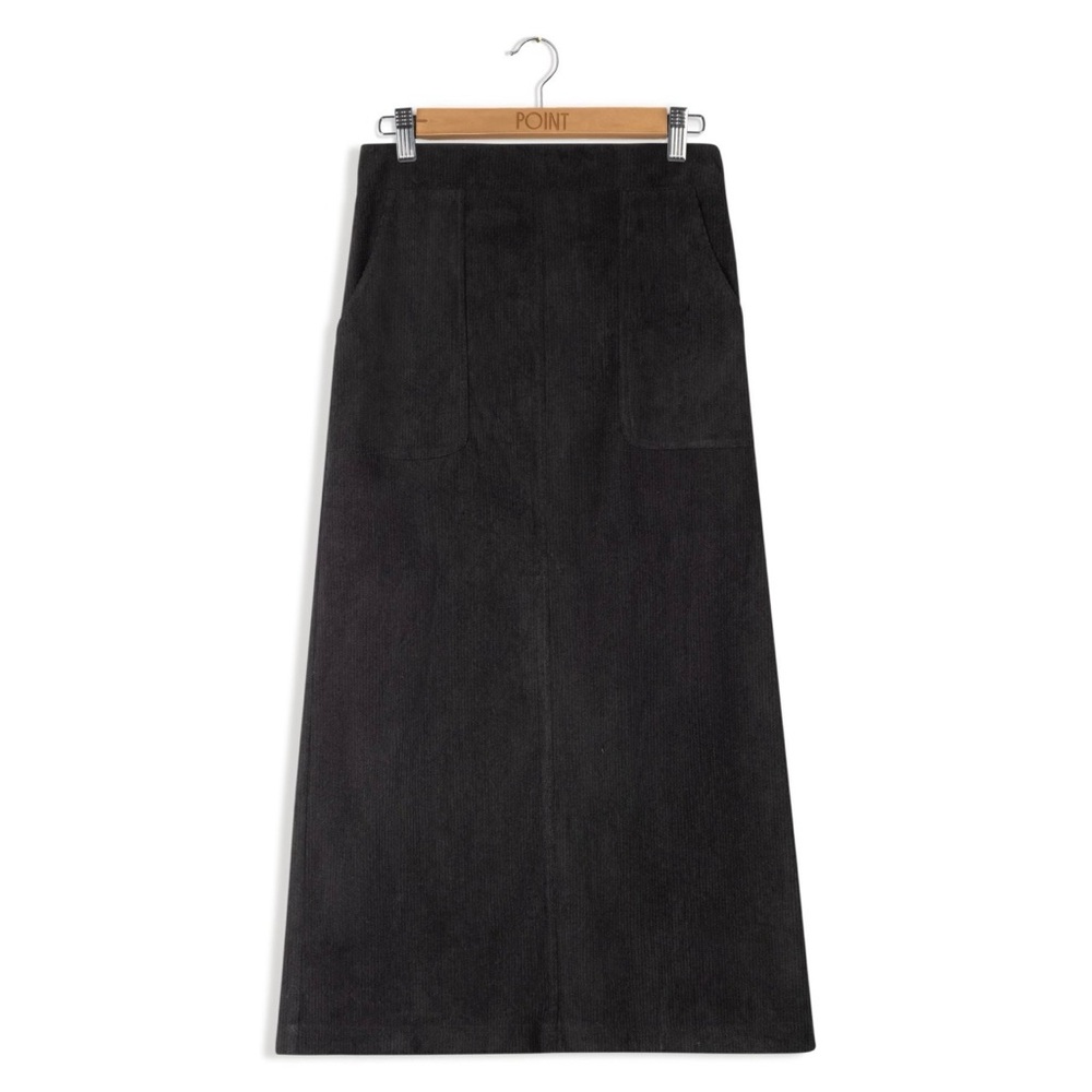 Point Corduroy Straight Skirt
